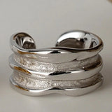 Minimalist S925 Sterling Silver Irregular Concave Convex Earrings