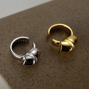 S925 Sterling Silver Knotted Female Ins Cold Wind No Hole