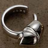 S925 Sterling Silver Knotted Female Ins Cold Wind No Hole