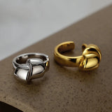 S925 Sterling Silver Knotted Female Ins Cold Wind No Hole