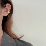 Minimalist S925 Sterling Silver Clip Earrings for Women