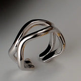 Wave Line Sterling Silver Earrings