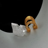 E5127 S925 Sterling Silver Hollow Mesh Clip Women's Earrings