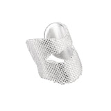 E5127 S925 Sterling Silver Hollow Mesh Clip Women's Earrings