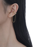 Elegant Diamond Studded Sterling Silver Ear Clip