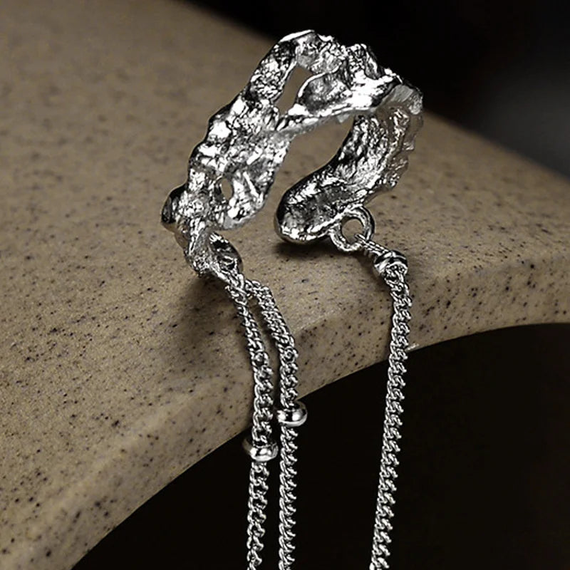 Elegant Sterling Silver Chain Tassel Necklace for Women