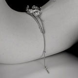 Elegant Sterling Silver Chain Tassel Necklace for Women