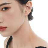 Small S925 Sterling Silver Hollow Geometric Knot Ring Women's Inset Style