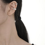 E5183 Sweet Wind S925 Silver Star River Drop Glue Ear Female