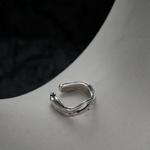 E5183 Sweet Wind S925 Silver Star River Drop Glue Ear Female