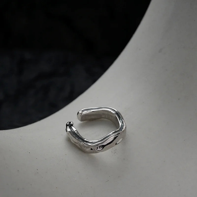 E5183 Sweet Wind S925 Silver Star River Drop Glue Ear Female