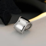 E5216 Sterling Silver Bean-Bean Ear Clip Unisex