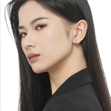 Xiaozhong Ins Style S925 Silver Drop Glaze Earrings