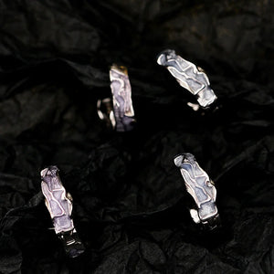 Xiaozhong Ins Style S925 Silver Drop Glaze Earrings