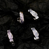 Xiaozhong Ins Style S925 Silver Drop Glaze Earrings