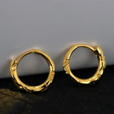 S925 Sterling Silver Pleated Texture Ins Ear Buckle E6055