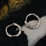 S925 Sterling Silver Pleated Texture Ins Ear Buckle E6055