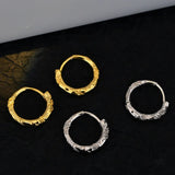 S925 Sterling Silver Pleated Texture Ins Ear Buckle E6055