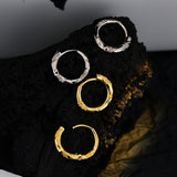 S925 Sterling Silver Pleated Texture Ins Ear Buckle E6055