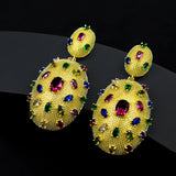 Zircon Water Drop Ear Hook Earrings