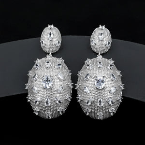 Zircon Water Drop Ear Hook Earrings