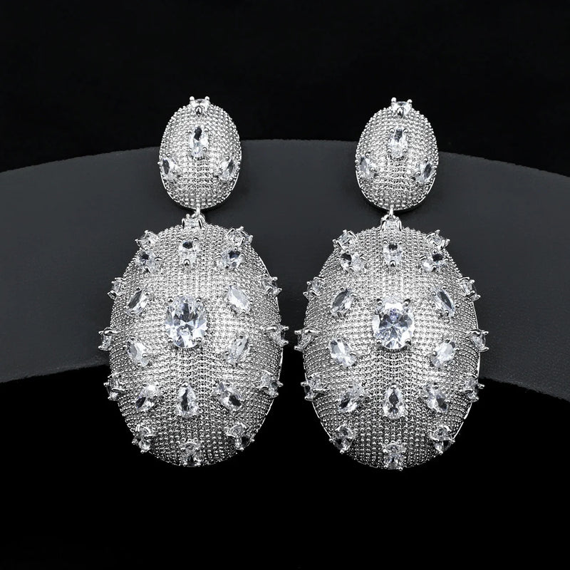 Zircon Water Drop Ear Hook Earrings