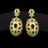 Zircon Water Drop Ear Hook Earrings
