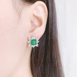 Emerald earrings for women