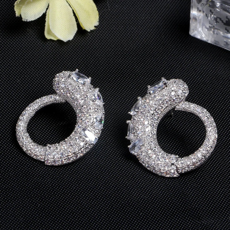 Chameleon Shape Zircon Girls Earrings