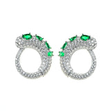 Chameleon Shape Zircon Girls Earrings