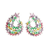 Luxury Zircon Large Earrings for Wedding Banquet
