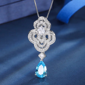 Colorful Treasure Pendant Necklace with Diamond M
