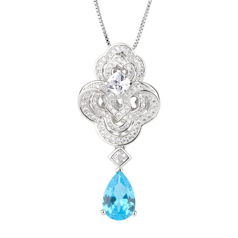 Colorful Treasure Pendant Necklace with Diamond M