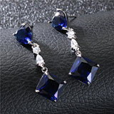 Japanese and Korean Peach Heart Zircon Earrings