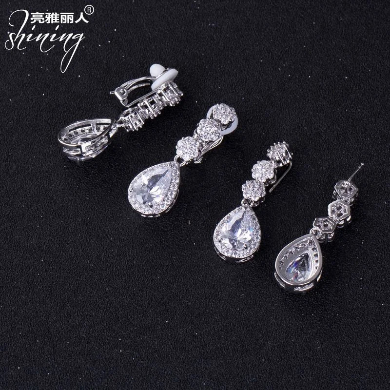Japanese Royal Zircon Fairy 925 Silver Crystal Earrings
