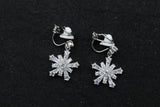 Women's Zircon Flower Snowflake Ear Clip Earrings