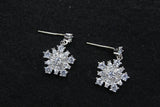 Women's Zircon Flower Snowflake Ear Clip Earrings