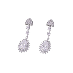 Liangya Beauty Zircon Earrings 925 Silver