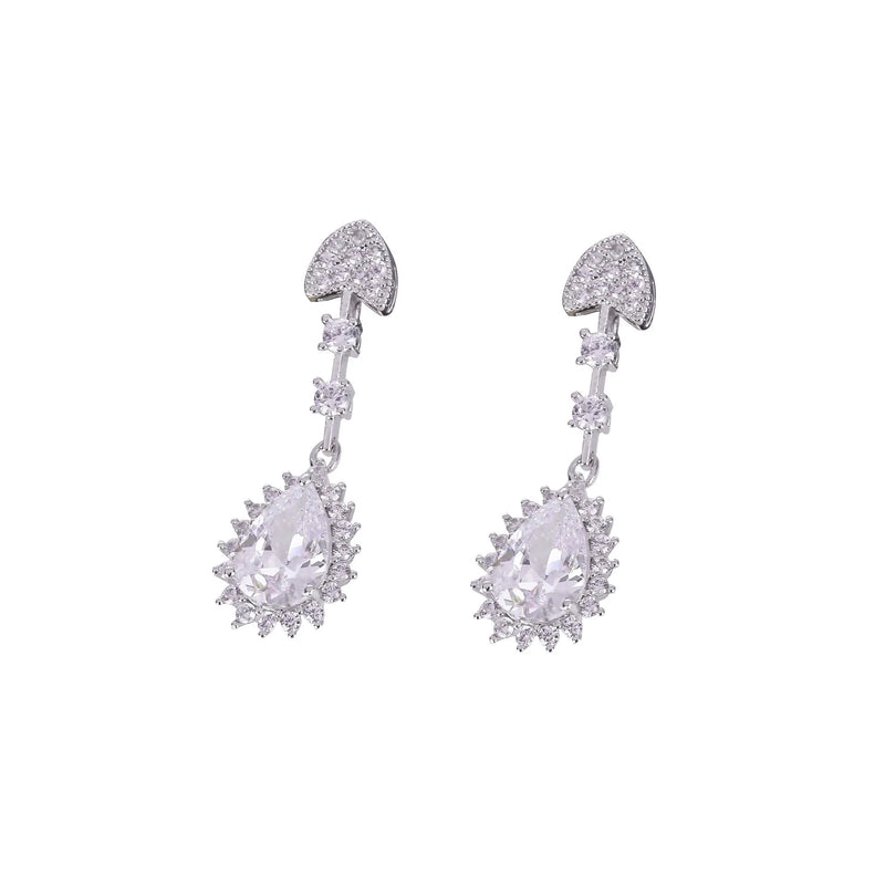 Liangya Beauty Zircon Earrings 925 Silver