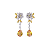 Zircon Goldfish Bridal Wedding Earrings Girls Jewelry
