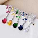 Zircon Goldfish Bridal Wedding Earrings Girls Jewelry