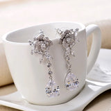 Zircon Goldfish Bridal Wedding Earrings Girls Jewelry