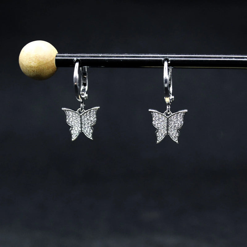 Zircon Butterfly Earrings for Women