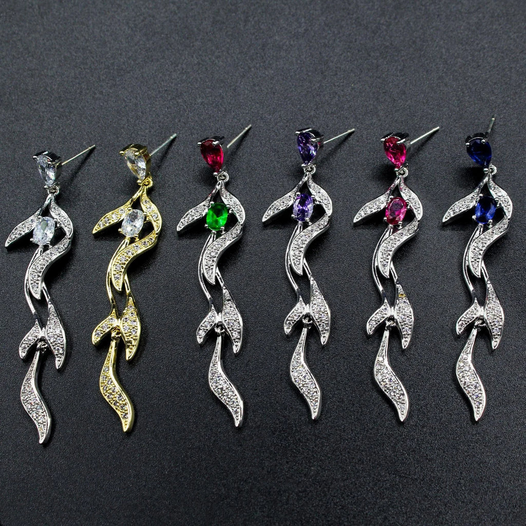 Liangya Beauty Leaf Earrings - Noble and Versatile Long Earring