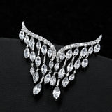 Angel Wing Diamond Necklace with Zirco