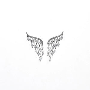 Angel Wing Diamond Necklace with Zirco