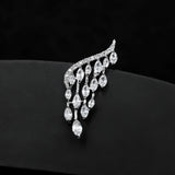 Angel Wing Diamond Necklace with Zirco
