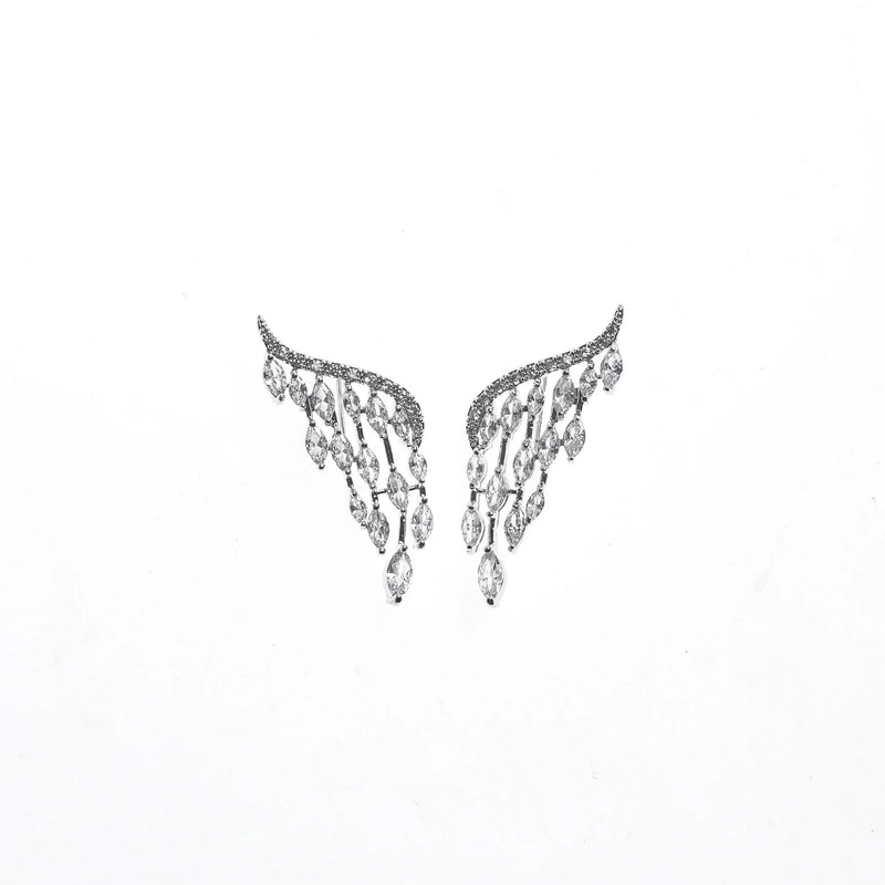Angel Wing Diamond Necklace with Zirco