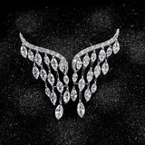 Angel Wing Diamond Necklace with Zirco