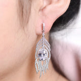 Zircon Tassel Earrings High-End Women's Jewelry